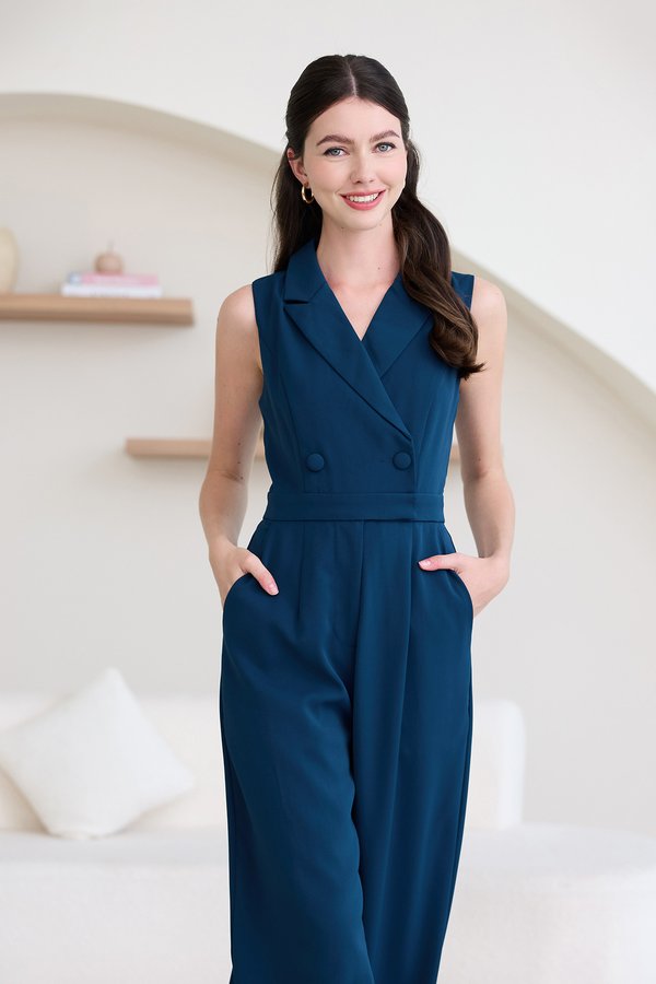 Cornwall Romper In Marine Blue