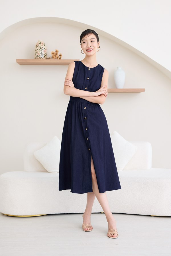 [Backorder] Emis Dress In Navy Blue