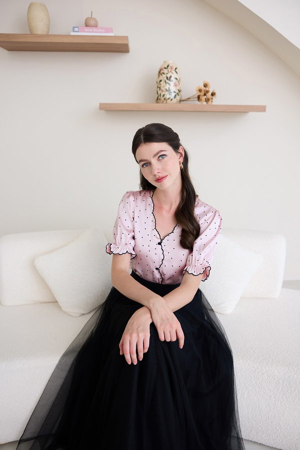 Anatasia Top In Pink Dots