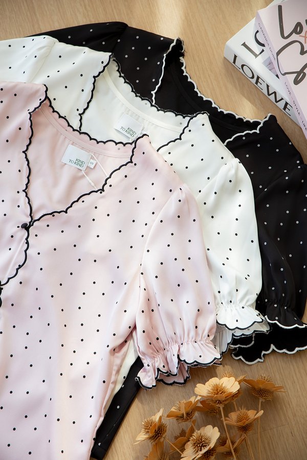 Anatasia Top In Pink Dots