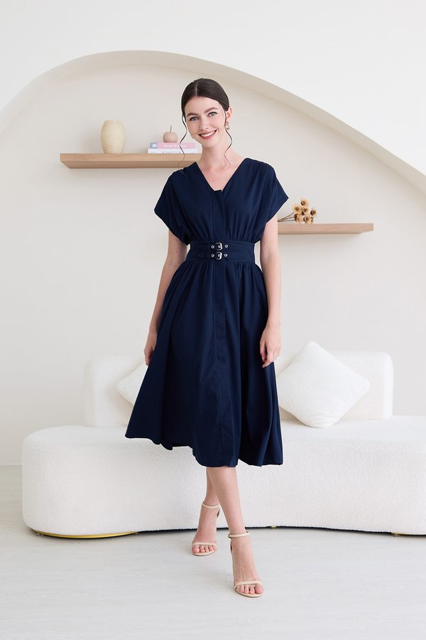 Aura Dress In Navy Blue