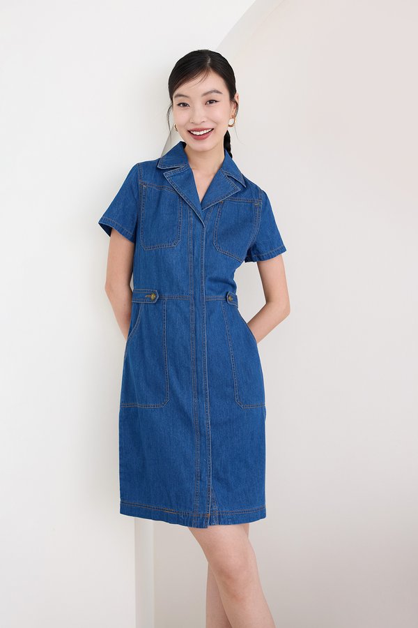 Bron Dress In Dark Wash