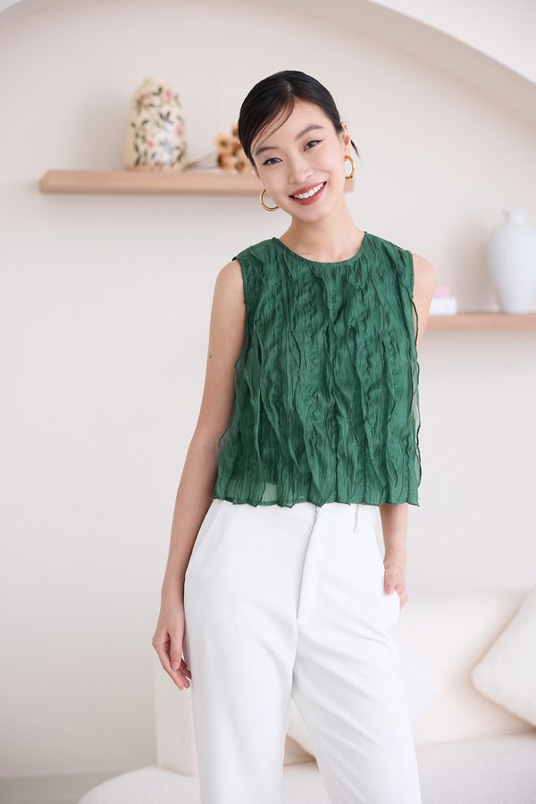 Jonah Top In Forest Green