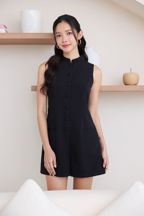 Soren Romper In Classic Black