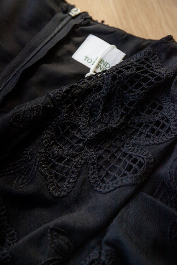 Arianna Dress In Black Embroidery