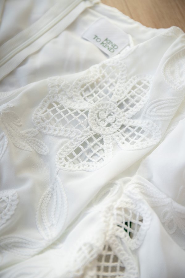 Arianna Dress In White Embroidery