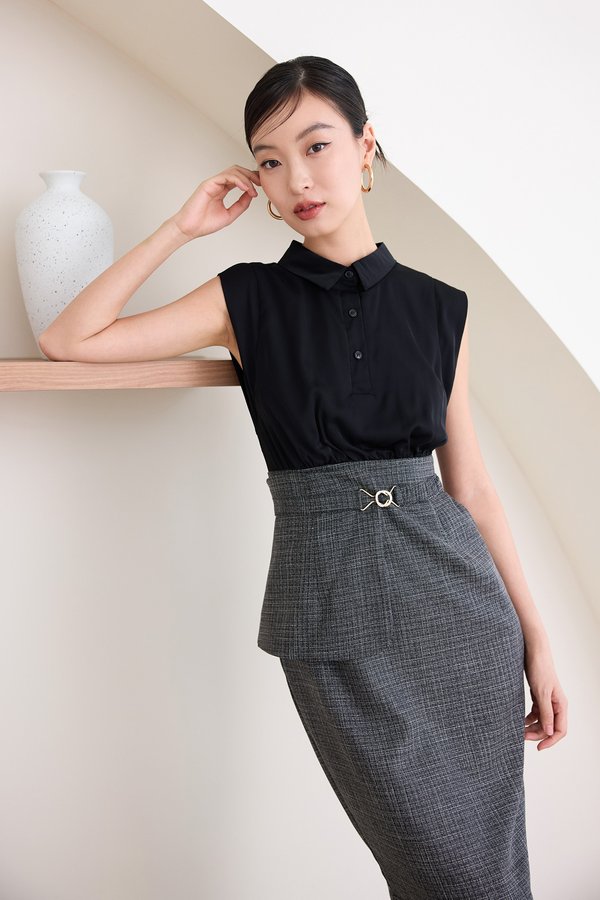 Dorothy Dress In Black Grey