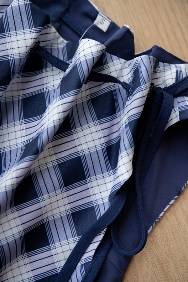 Izzy Top In Blue Plaid