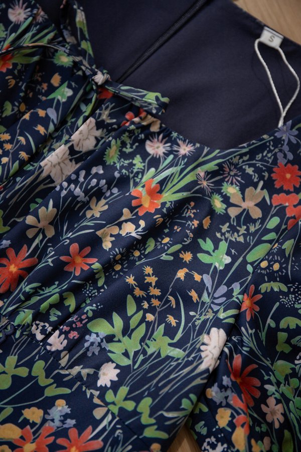 Aviva Dress In Blue Florals