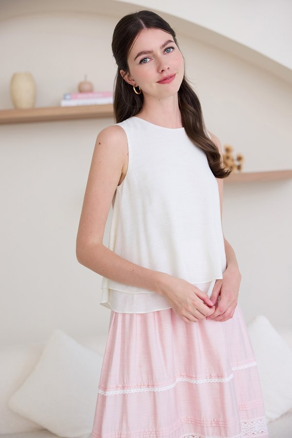 Larain Top In Ivory Cream