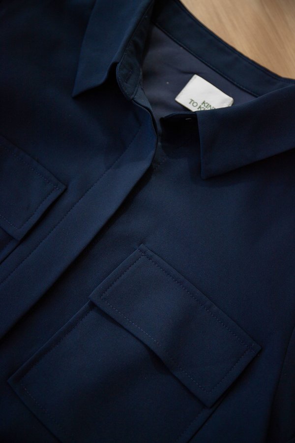 Sojourner Dress In Navy Blue