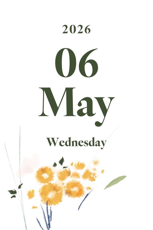 2026 May 6th (Wednesday)