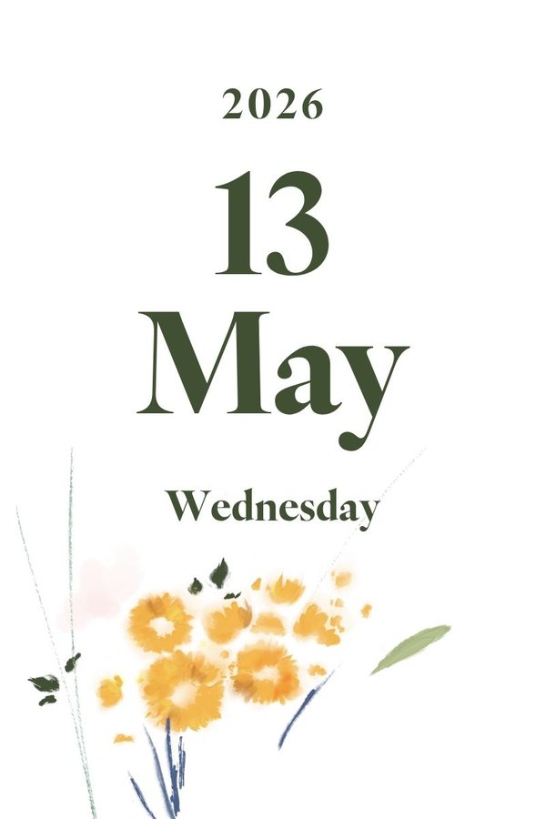 2026 May 13th (Wednesday)