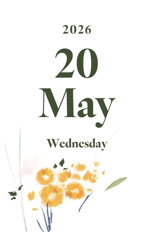 2026 May 20th (Wednesday)