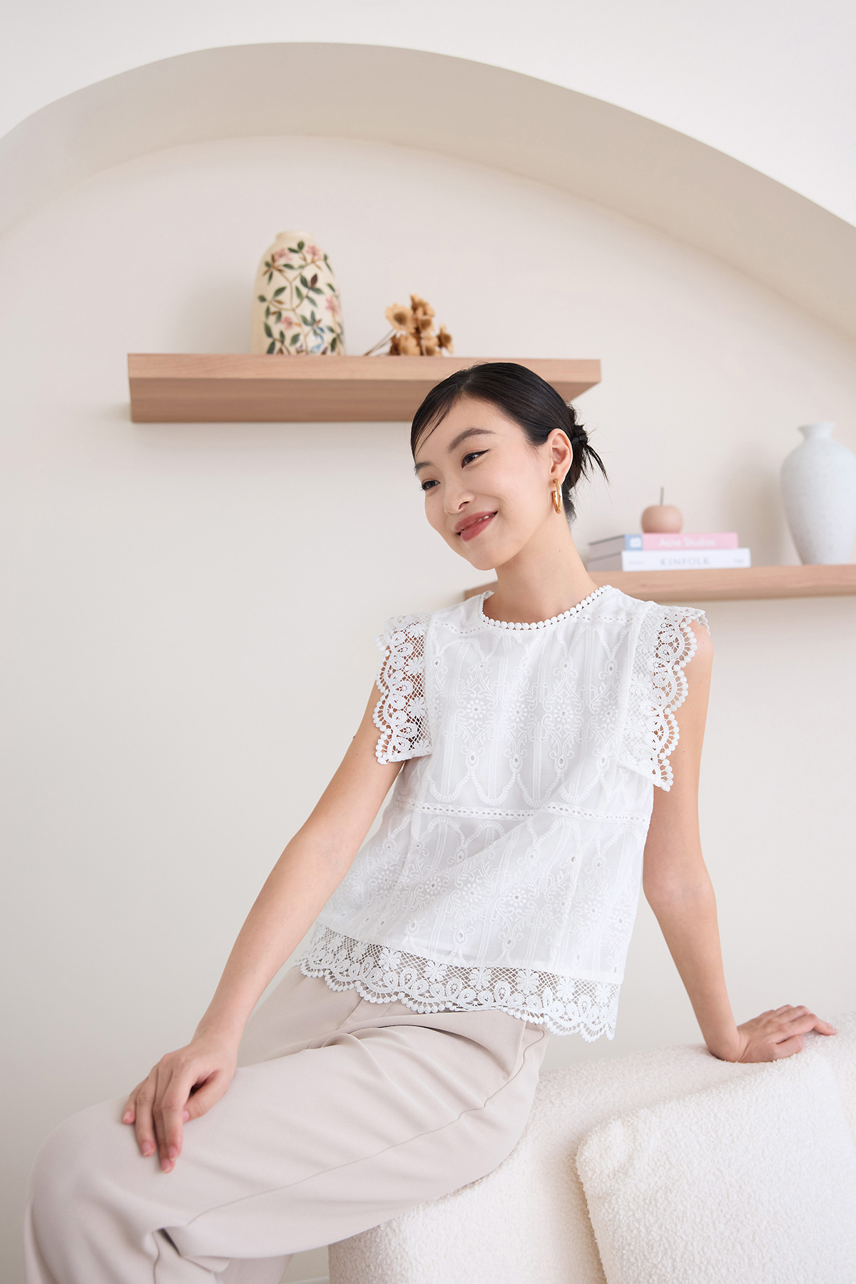 Backorder] Noa Top In Crochet White | Kind To Kind