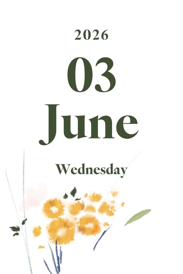 2026 June 3rd (Wednesday)