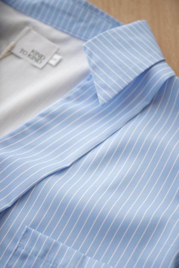 Momo Top In Blue Stripes
