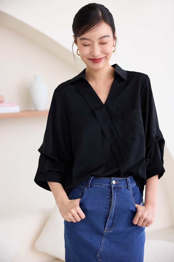 Momo Top In Classic Black