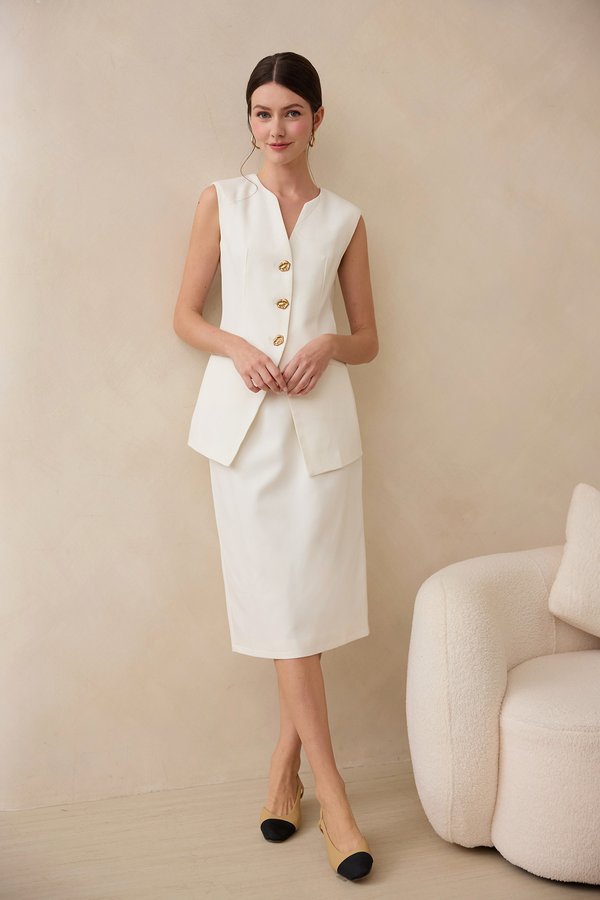 [Backorder] Nyla Skirt In Classic White