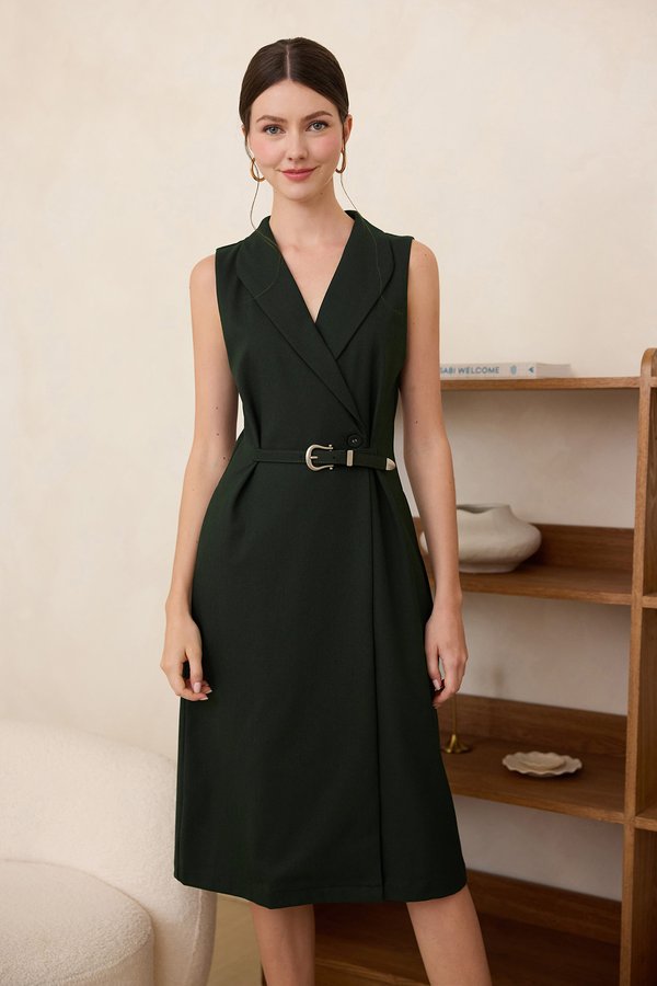 Polaris Dress In Olive Green