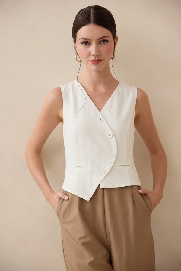 Saphira Romper In White Sand