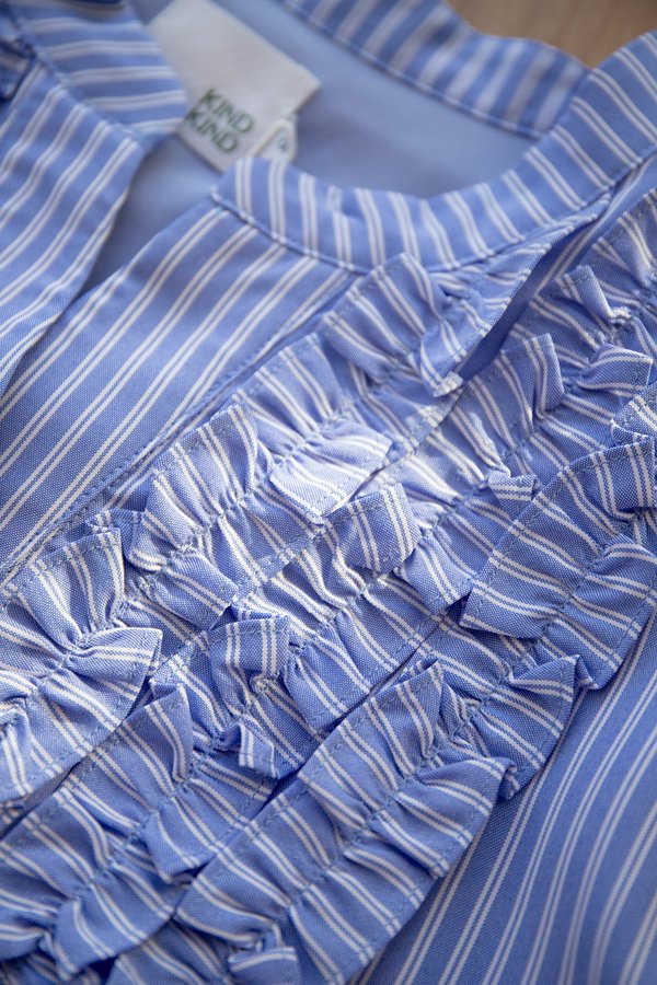 Dandelion Dress In Blue Stripes