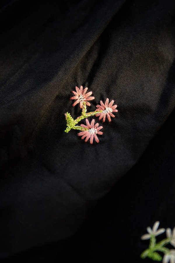 Honey Bunch Sugar Plum Dress In Black Embroidery
