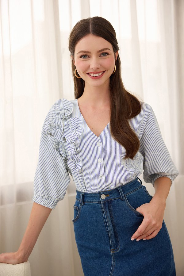 Susie Top In Classic Blue