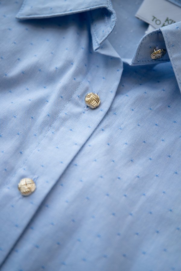 Pixie Shirt In Dotted Blue