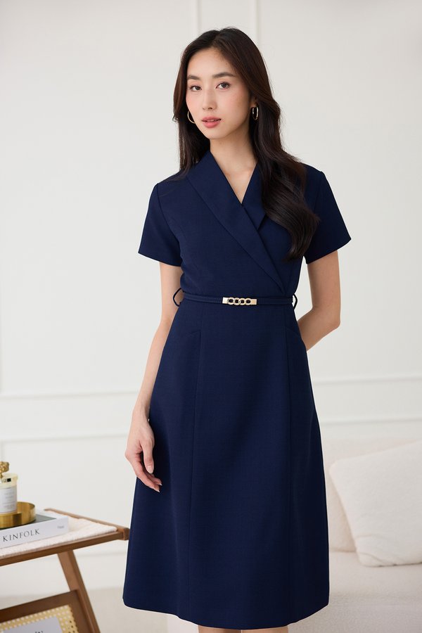 Tamara Dress In Navy Blue