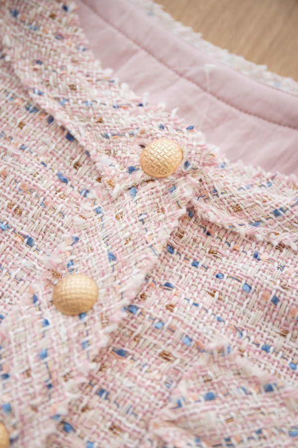 Jemma Jacket In Pink Tweed