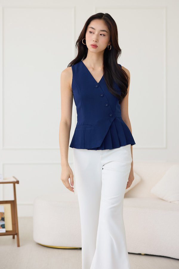 Livia Top In Navy Blue