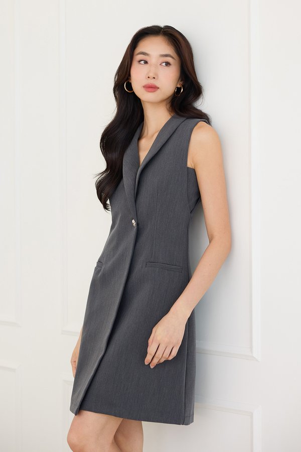 Roxanne Dress In Heather Grey