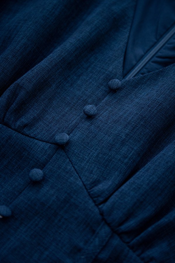 Varra Dress In Textured Blue