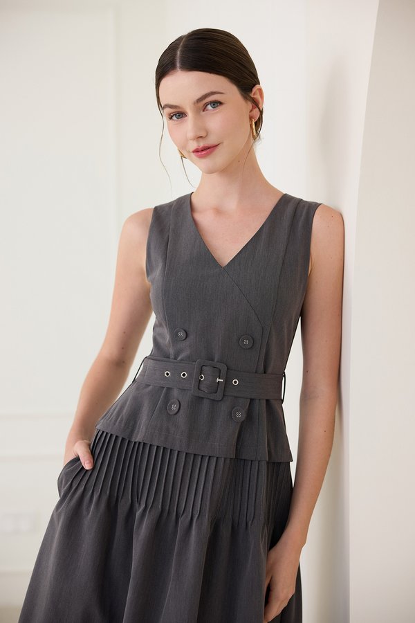 London Dress In Heather Grey