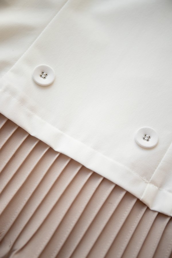 London Dress In White Taupe
