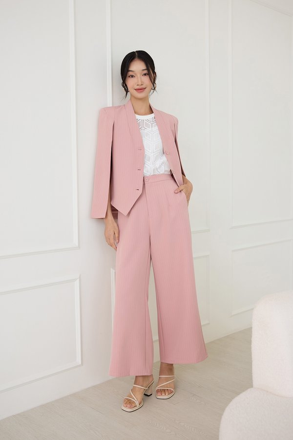 Naples Pants In Pink Pinstripes