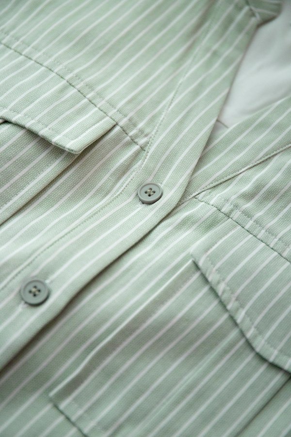 Cheyenne Dress In Sage Stripes