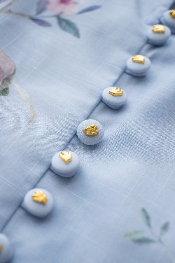 Nicolette Dress In Blue Florals