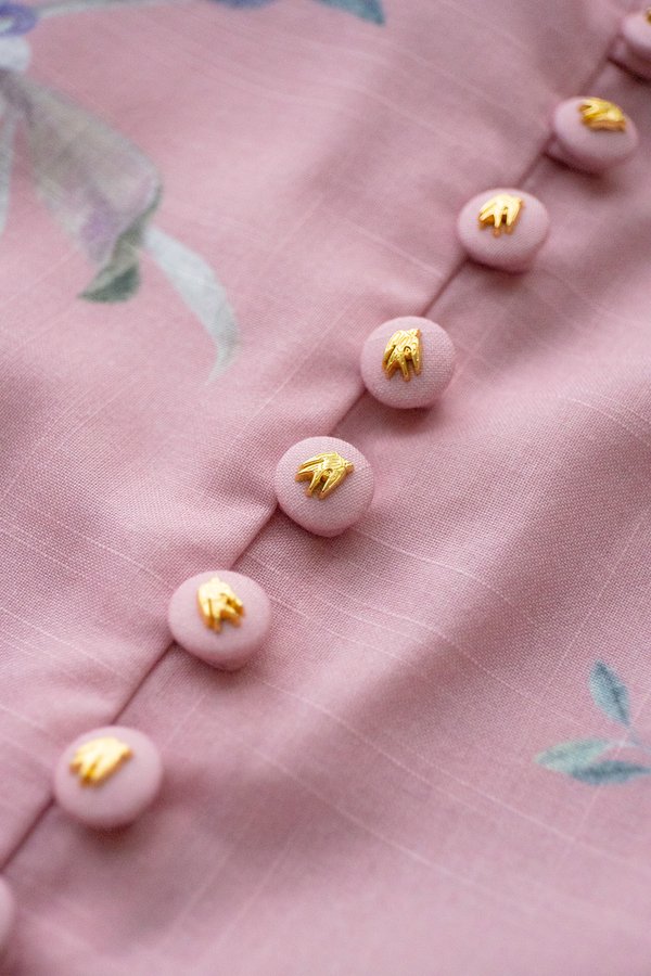 Nicolette Dress In Pink Florals