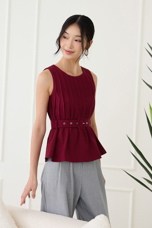 Preston Top In Deep Wine