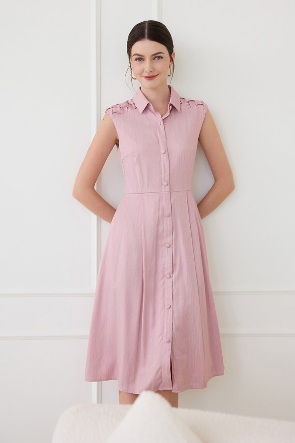 Bexley Dress In Dusty Pink