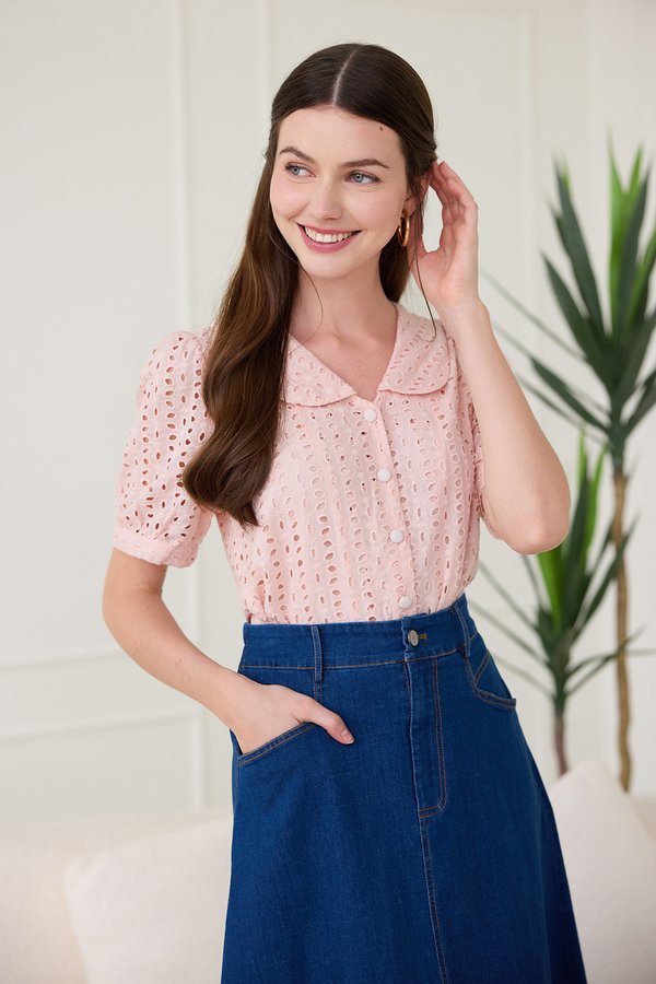 Karina Top In Blush Pink