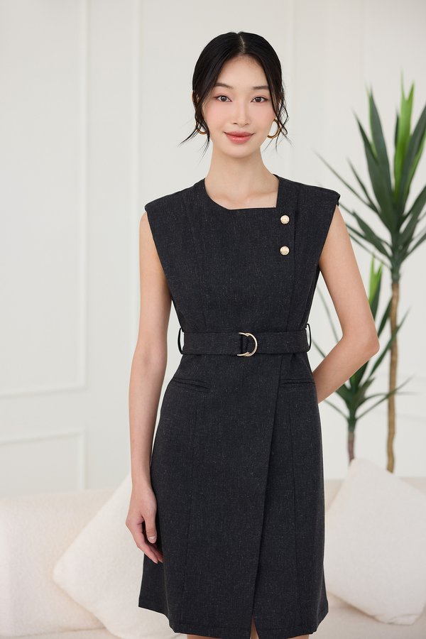 Cairo Dress In Dark Heather Grey