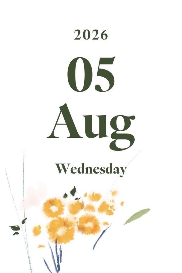 2026 August 5th (Wednesday)