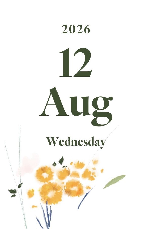 2026 August 12th (Wednesday)