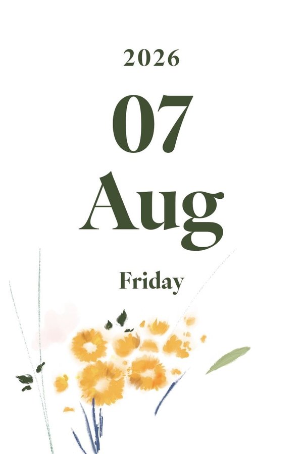 2026 August 7th (Friday)