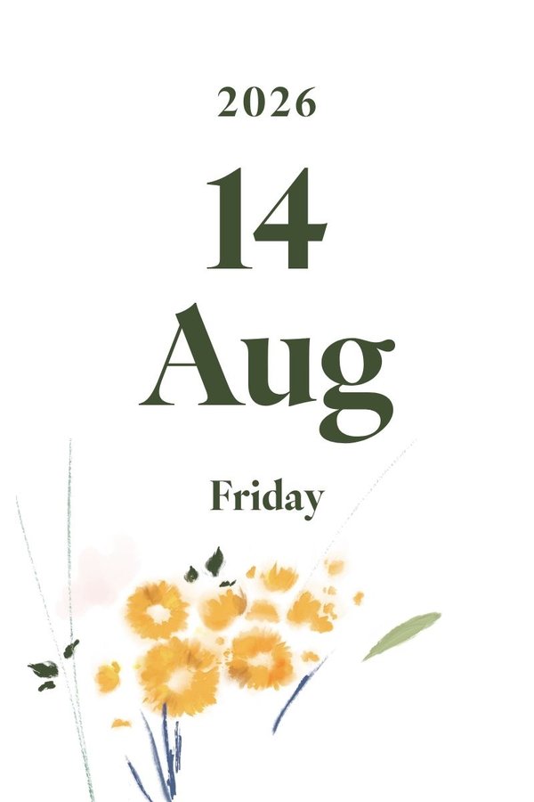 2026 August 14th (Friday)