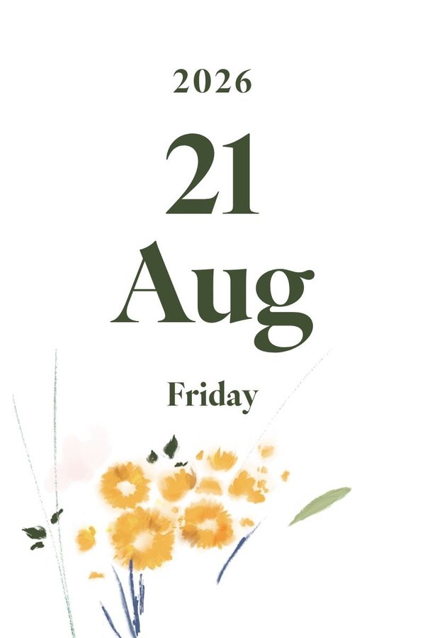 2026 August 21st (Friday)