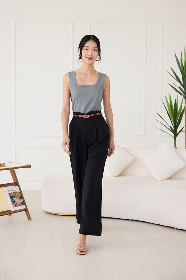 Jovienne Top In Heather Grey